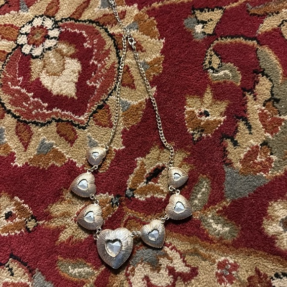 Sparkly multi heart gold tone necklace - Picture 2 of 3
